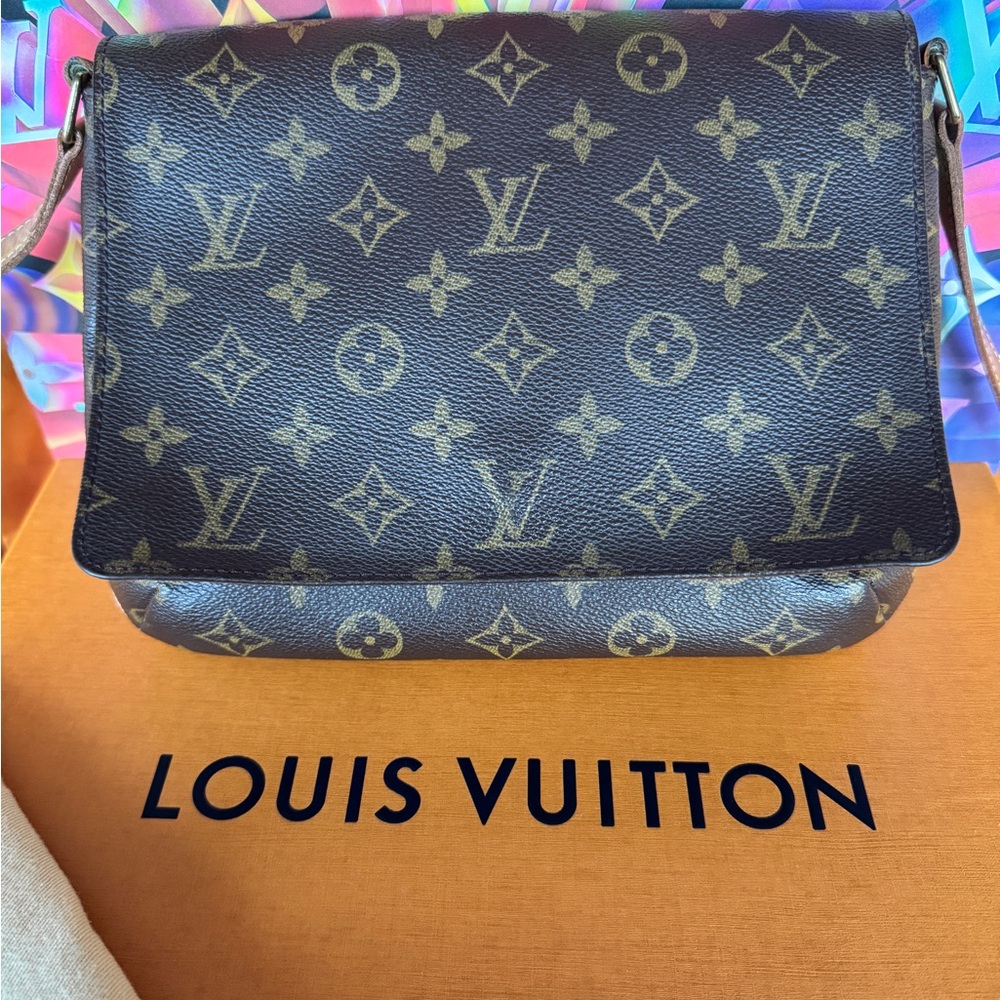 Authentic Louis Vuitton Monogram Musette Tango Crossbody Bag